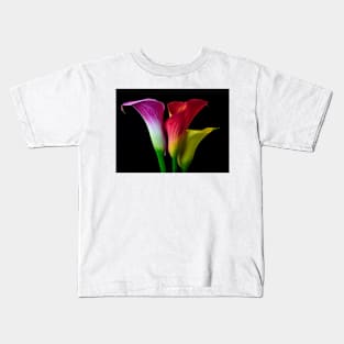 Three Colors Calla Lilies Kids T-Shirt